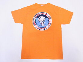 Buzz Rickson's[バズリクソンズ]×PEANUTS[ピーナッツ] Tシャツ スヌーピー BR78423 SNOOPY I'M ON THE MOON! (オレンジ)