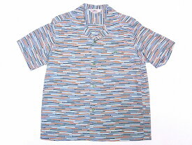 STAR OF HOLLYWOOD[スターオブハリウッド] オープンシャツ IRON NAILS SH37883 釘柄 半袖 オープンカラーシャツ (ミントグリーン) 送料無料 代引き手数料無料