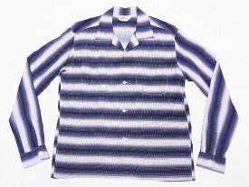 STAR OF HOLLYWOOD[スターオブハリウッド] オープンシャツ SH28121 長袖 GRADATION STRIPES オープンカラーシャツ (オフホワイト) 送料無料