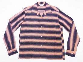 STAR OF HOLLYWOOD[スターオブハリウッド] オープンシャツ SH28121 長袖 GRADATION STRIPES オープンカラーシャツ (ピンク) 送料無料