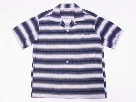 STAR OF HOLLYWOOD[スターオブハリウッド] オープンシャツ GRADATION STRIPE SH38122 半袖 オープンカラーシャツ (オフホワイト) 送料無料 代引き手数料無料