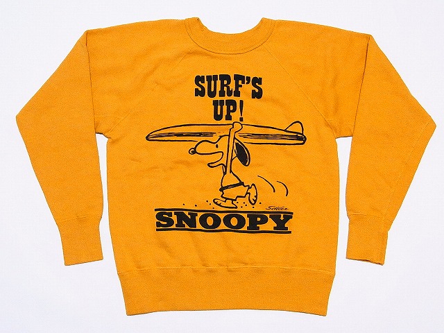 WAREHOUSE[ウエアハウス] スウェット ヴィンテージスヌーピー SURF'S UP SNOOPY (イエロー) 送料無料 代引き手数料無料  【RCP】 | American Clothing Cream