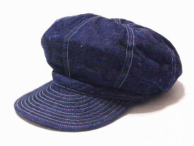 CUSHMAN[クッシュマン] キャスケット デニム 29232 10oz DENIM CASQUETTE 10オンス デニムキャスケット (インディゴ/ONE-WASH)