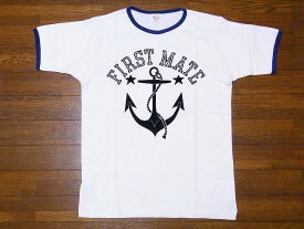 WAREHOUSE[ウエアハウス] Tシャツ リンガー FIRST MATE 4059 リンガーTシャツ (クリーム/ネイビー)