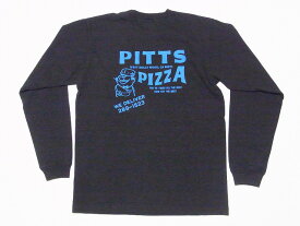 Pherrow's[フェローズ] ロンT 23S-PLT3 PITTS PIZZA ロングスリーブTシャツ 長袖Tシャツ (チャコール)