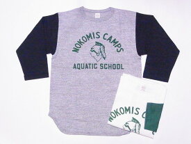 WAREHOUSE[ウエアハウス] ベースボールTシャツ 4800 七分袖 NOKOMIS CAMPS 7分袖 BBT