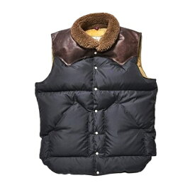 ROCKY MOUNTAIN[ロッキーマウンテン]×WAREHOUSE[ウエアハウス] ナイロン クリスティーダウンベスト 2235 NYLON CHRISTY DOWN VEST クリスティ ダウンベスト (ブラック) 送料無料 代引き手数料無料