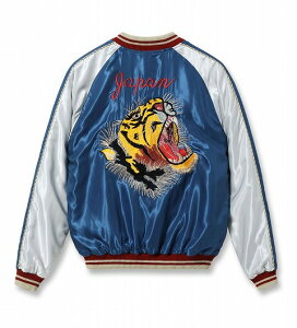 TAILOR TOYO[�e�[���[���m] �X�J�W���� TT15877 TIGER HEAD × JAPAN MAP �Պ� �^�C�K�[�w�b�h ���{�n�} �W���p���}�b�v ���m�G���^�[�v���C�Y (�u���[) �������� ������萔������