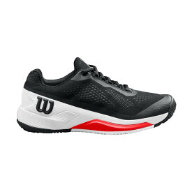 2022年NEWモデル　ウイルソン Wilson オムニ・クレー用テニスシューズ　RUSH PRO 4.0 OC　ラッシュプロ4.0 OC ブラックxホワイトxポピーレッド　WRS329460