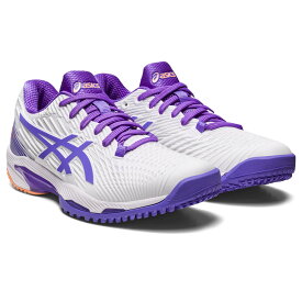 asics アシックス オムニ（砂入り人工芝）・クレーコート用レディーステニスシューズ SOLUTION SPEED FF2 OC 1042a135-104：WHITE/AMETHYST