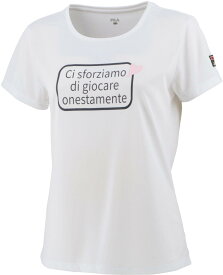2023SS 　フィラ FILA テニスウェア レディース グラフィックTシャツ VL2595 ホワイト(01)