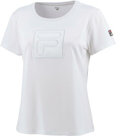 2023SS フィラ FILA テニスウェア レディース アップリケTシャツ VL2621 ホワイト(01)