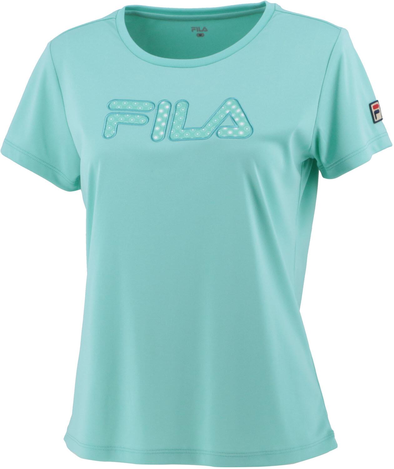 2023SS フィラ FILA テニスウェア レディース アップリケTシャツ VL2632 ミント(27)