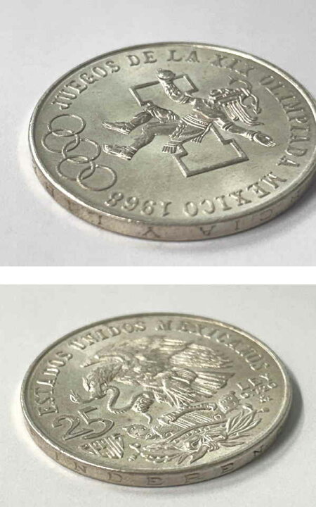 楽天市場】coin-69 メキシコ オリンピック記念銀貨 25 ペソ 1968年 