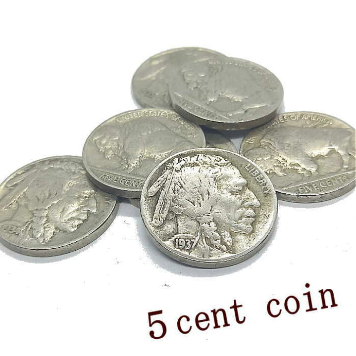 楽天市場】coin-4□5セントコイン インディアン&バッファロー【1930 