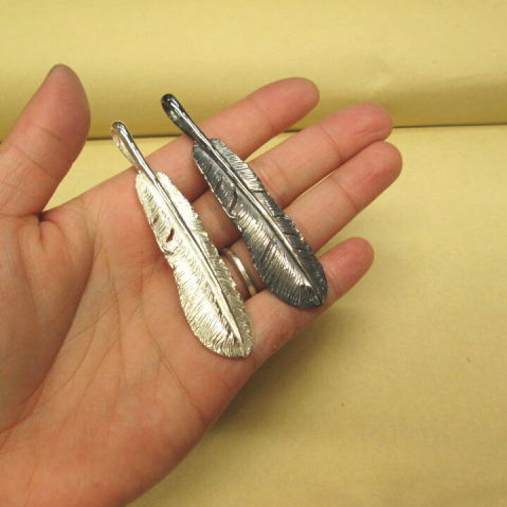 楽天市場】フェザー ペンダント【Silver925】トップ【燻しありなし選べ 