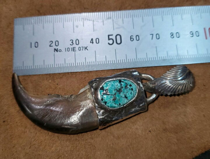 楽天市場】rym-65 熊爪 ベアクロー ターコイズ ペンダント 一点物  