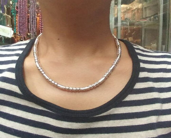 楽天市場】無垢 ビーズ/ネックレス＊キットLサイズ【Silver925】L  