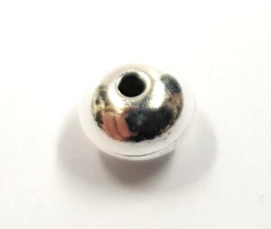 S-5ナバホボール 円盤シルバービーズ約7.4mm シルバービーズ 【中空】 Silver925 【そろばん?型】 材料 アクセサリー クラフト