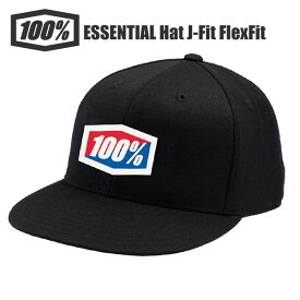ワンハンドレッドパーセント 100％ 100パーセント ESSENTIAL Hat J-Fit FlexFit キャップ 帽子 ロゴキャップ ブラック カジュアルサイクルウェア