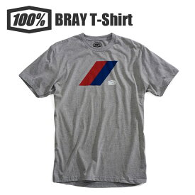 ワンハンドレッドパーセント 100％ 100パーセント BRAY T-Shirt Tシャツ 半袖 ロゴT ヘザーグレー アパレル カジュアルサイクルウェア