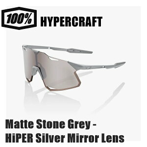100% �����n���h���b�h HYPERCRAFT - Matte Stone Grey - HiPER Silver Mirror Lens �T���O���X �X�|�[�c ���]�� �싅