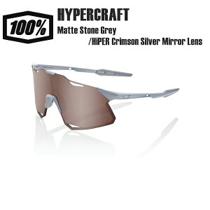 100% �����n���h���b�h HYPERCRAFT Matte Stone Grey/HiPER Crimson Silver Mirror Lens �T���O���X �X�|�[�c�T���O���X ���]�� �싅