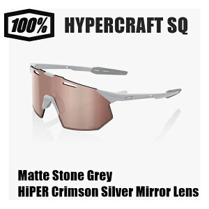 100% �����n���h���b�h HYPERCRAFT SQ Matte Stone Grey HiPER Crimson Silver Mirror Lens �T���O���X �X�|�[�c ���]�� �싅