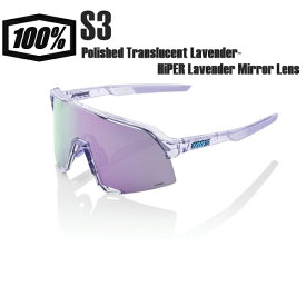 100% ワンハンドレッド S3 Polished Translucent Lavender-HiPER Lavender Mirror Lens サングラス スポーツサングラス 自転車 野球