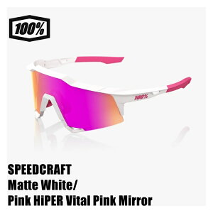 100% �����n���h���b�h SPEEDCRAFT Matte White/Pink HiPER Vital Pink Mirror �T���O���X �X�|�[�c ���]�� �싅