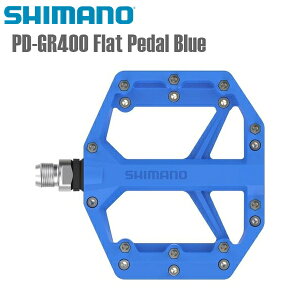 SHIMANO V}m y_ PD-GR400 Flat Pedal Blue V}m(MTBy_) ] y_