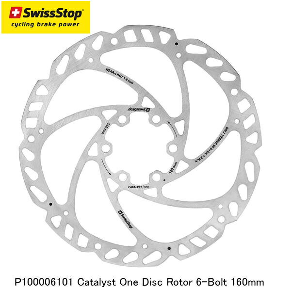 SWISSSTOP スイスストップ P100006101 Catalyst One Disc Rotor 6-Bolt 160mm 自転車用ディスクブレーキ