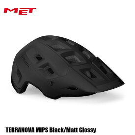 MET メット ヘルメット TERRANOVA MIPS Black/Matt Glossy 自転車 ヘルメット ロードバイク