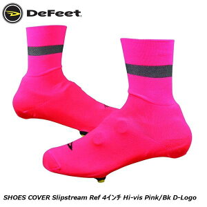 DeFeet �f�B�t�B�[�g SHOES COVER Slipstream Ref 4�C���` Hi-vis Pink/Bk D-Logo �V���[�Y�J�o�[