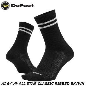 DeFeet fBtB[g AI 6C` ALL STAR CLASSIC RIBBED BK/WH TCN\bNX C