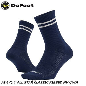 DeFeet fBtB[g AI 6C` ALL STAR CLASSIC RIBBED NVY/WH TCN\bNX C