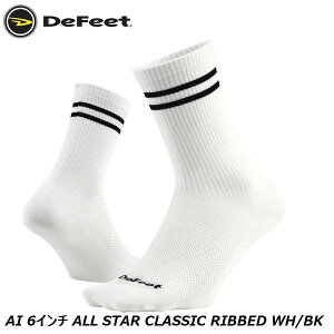 DeFeet fBtB[g AI 6C` ALL STAR CLASSIC RIBBED WH/BK TCN\bNX C