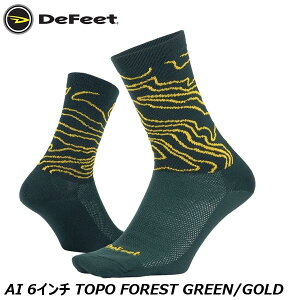 DeFeet fBtB[g AI 6C` TOPO FOREST GREEN/GOLD TCN\bNX C