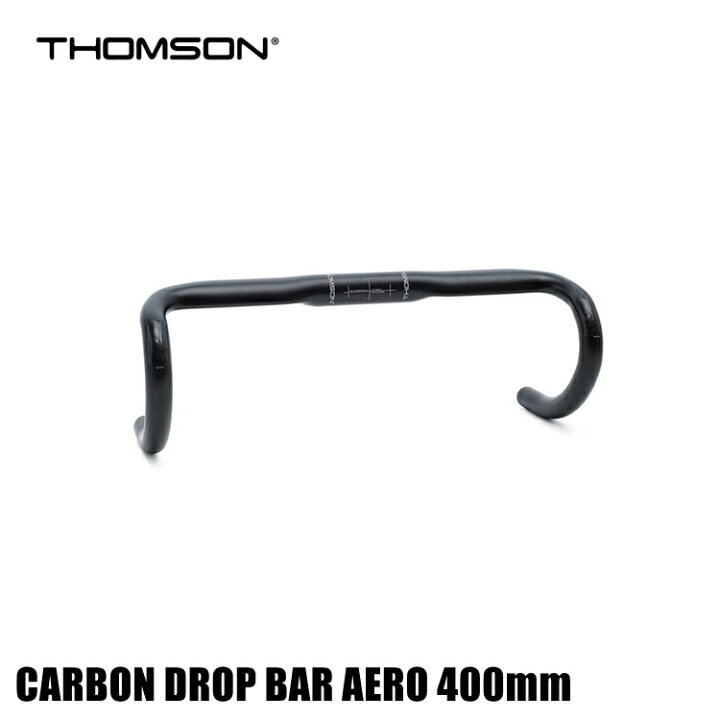 楽天市場】THOMSON トムソン CARBON DROP BAR AERO ブラック 400mm 