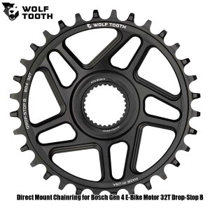 WOLF TOOTH�@�E���t�g�D�[�X Direct Mount Chainring for Bosch Gen 4 E-Bike Motor 32T Drop-Stop B ���]�� �`�F�[�������O