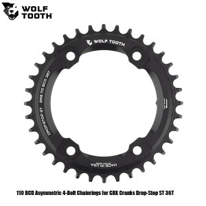 WOLF TOOTH@EtgD[X 110 BCD Asymmetric 4-Bolt Chainrings for GRX Cranks Drop-Stop ST 36T ] `F[O