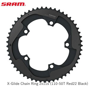 SRAM �X���� X-Glide Chain Ring 2x11s (110-50T Red22 Black) ���]�� �`�F�[�������O