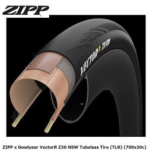 ZIPP �W�b�v ZIPP x Goodyear VectorR Z30 NSW Tubeless Tire (TLR) (700x30c) �`���[�u���X�^�C�� ���]��