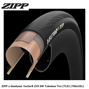 ZIPP �W�b�v ZIPP x Goodyear VectorR Z35 SW Tubeless Tire (TLR) (700x35c) �`���[�u���X�^�C�� ���]��