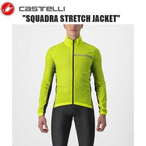 CASTELLI JXe SQUADRA STRETCH JACKET ELECTRIC LIME/DARK GRAY 4521511-383 TCNW[W WPbg h ]