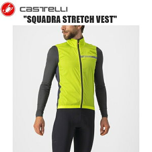 CASTELLI JXe SQUADRA STRETCH VEST ELECTRIC LIME/DARK GRAY 4521512-383 TCNW[W xXg h ]