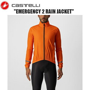CASTELLI JXe EMERGENCY 2 RAIN JACKET BRILLIANT ORANGE 4521500-034 ] CEFA