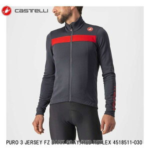 CASTELLI JXe PURO 3 JERSEY FZ DARK GRAY/RED REFLEX 4518511-030 Y TCNW[W  ]