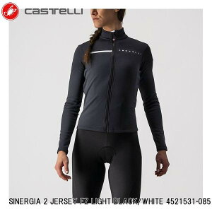 CASTELLI JXe SINERGIA 2 JERSEY FZ LIGHT BLACK/WHITE 4521531-085 Y TCNW[W  ]
