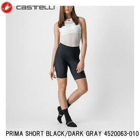 CASTELLI カステリ PRIMA SHORT BLACK/DARK GRAY 4520063-010 レーサーパンツ レーパン 自転車 サイクルウェア レディース